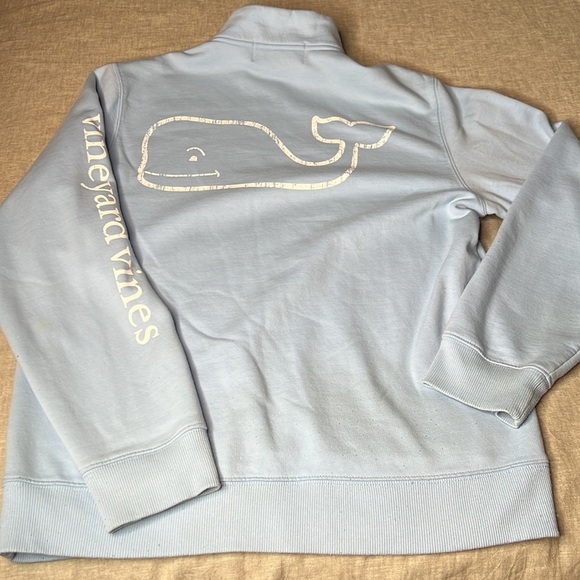 Vineyard Vines Light Blue Collared Half Zip Jacket - Picture 9 of 9